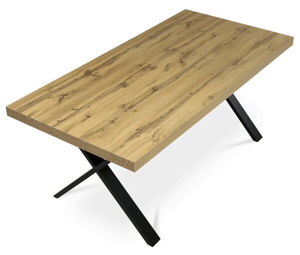 Vikio Jídelní stůl 180x90 cm LTD dub nohy X AJS162D