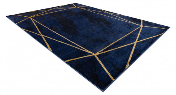 Makro Abra Kusový koberec EMERALD 1022 Luxusní moderní geometrický modrý zlatý Rozměr: 200x290 cm