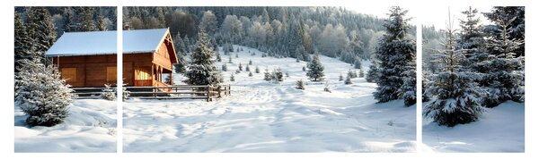 Obraz - Horská chata (170x50 cm)