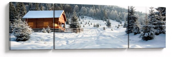 Obraz - Horská chata (170x50 cm)