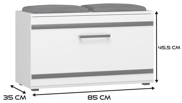 Botník se sedákem Gardena bílý - FALCO