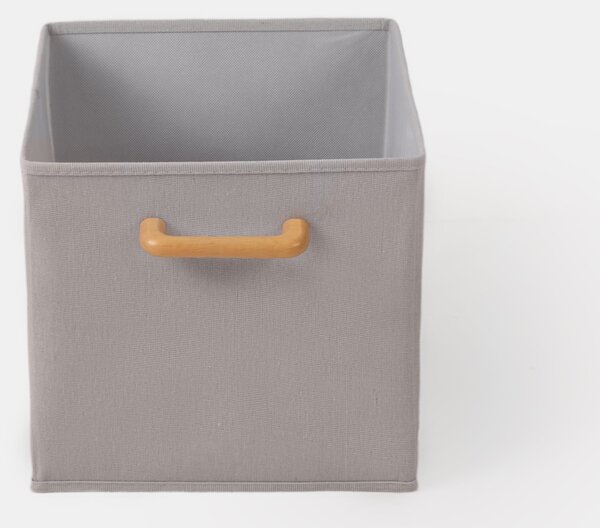 Sinsay - Skládací úložný box s dřevěnou rukojetí - šedá