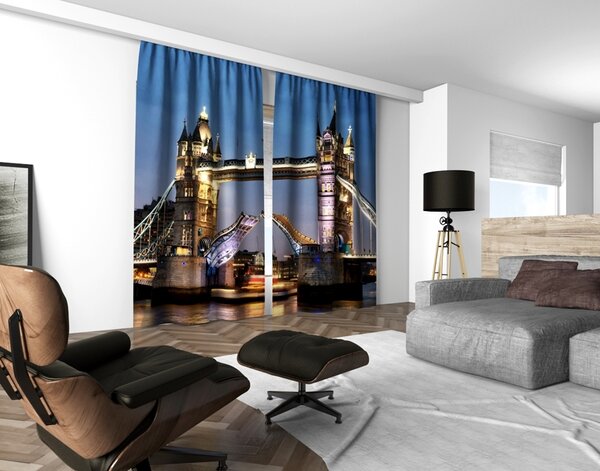 3D dekorační závěs 205V TOWER BRIDGE 2x160x250 cm set 2 kusy MyBestHome
