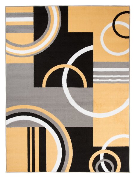 Makro Abra Kusový koberec moderní MAYA Z897A žlutý šedý Rozměr: 120x170 cm