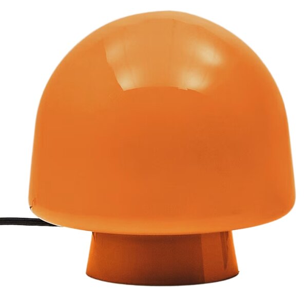 Oranžová skleněná stolní lampa Kave Home Reig