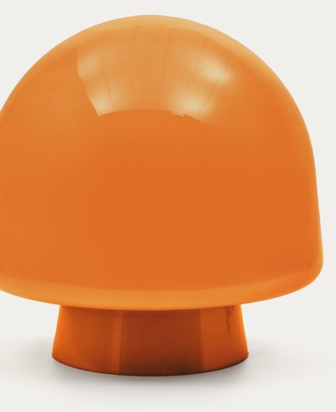 Oranžová skleněná stolní lampa Kave Home Reig