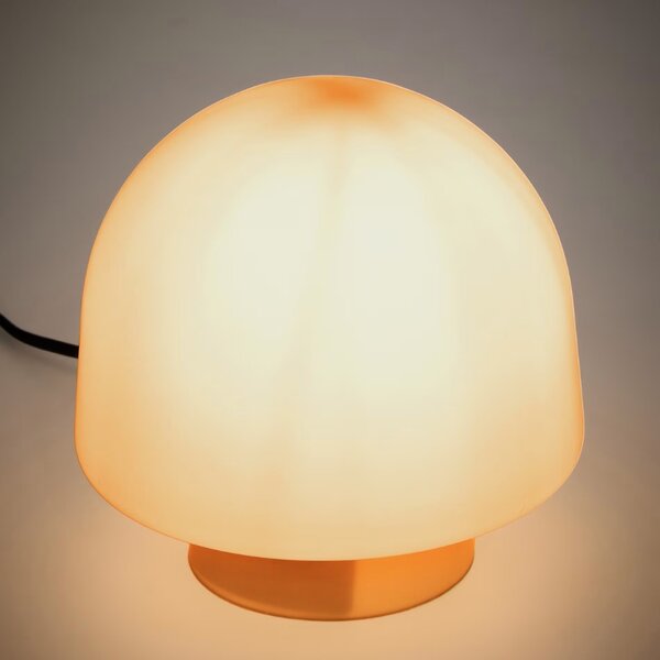 Oranžová skleněná stolní lampa Kave Home Reig