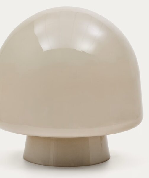 Šedá skleněná stolní lampa Kave Home Reig