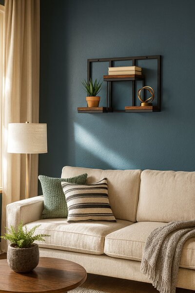 MODERNHOME Nástěnný stojan na květiny MELODY 30x48 cm hnědý/černý