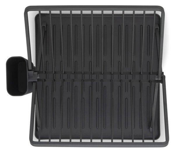 Tmavě šedý kovový dvoupatrový odkapávač 37x33 cm – Brabantia