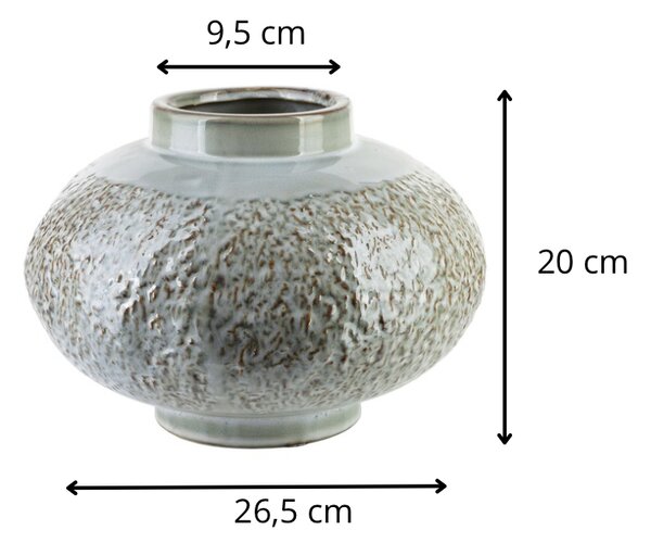 Mondex Nízká váza Arina 20 cm zelená