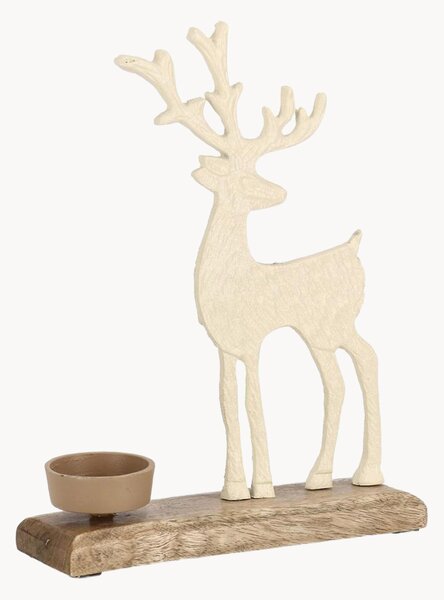 Svícen z mangového dřeva Hudson Reindeer