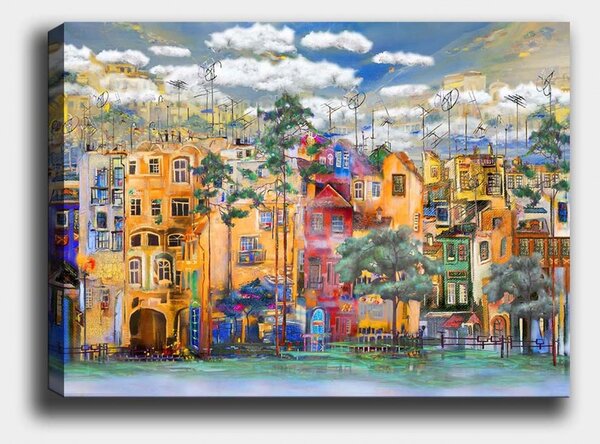 Hanah Home Obraz SEASIDE CITY 70x100 cm