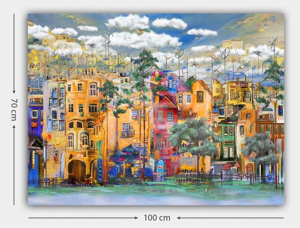 Hanah Home Obraz SEASIDE CITY 70x100 cm