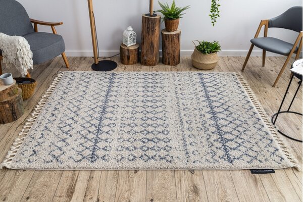 Dywany Łuszczów, Kusový koberec Berber Agadir G0522 cream and grey, 80x150, béžová, obývací pokoj