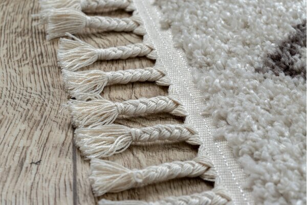 Dywany Łuszczów, Kusový koberec Berber Asila B5970 cream and brown, 80x150, béžová, obývací pokoj