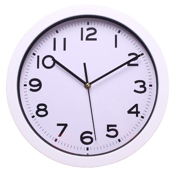 Nástěnné hodiny BAZO bílá Ø 30,5 cm Mybesthome