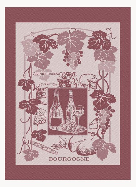 Sada žakárových utěrek La Bourgogne Bordeaux, 4 díly