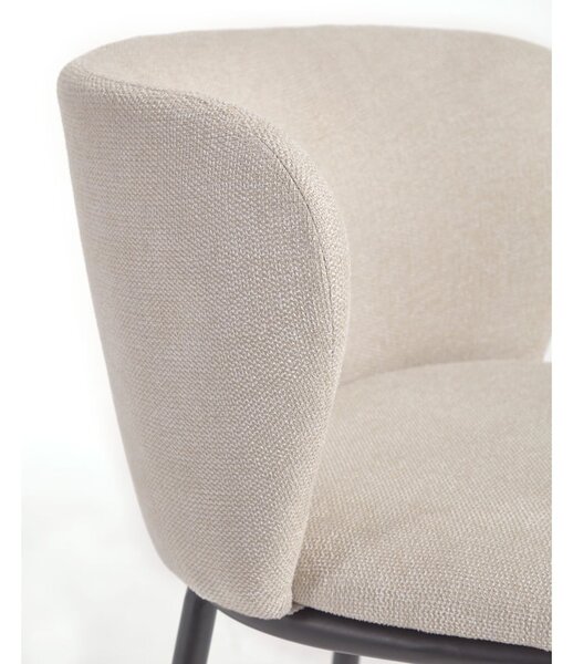 Béžová barová židle (výška sedáku 65 cm) Ciselia – Kave Home