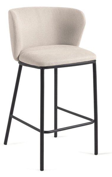 Béžová barová židle (výška sedáku 65 cm) Ciselia – Kave Home
