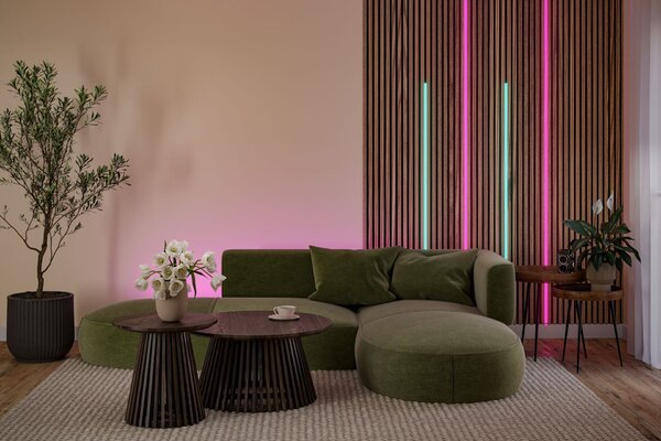 PAULMANN LED Strip Akustický Panel prodloužení 2,4m 3000K černá