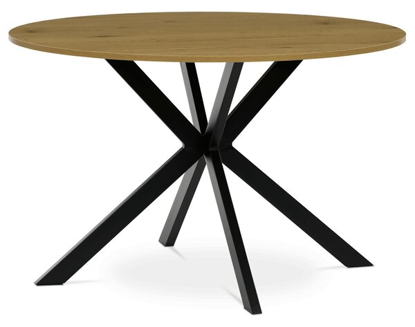 Vikio Kulatý jídelní stůl pr 120 cm dekor divoký dub AJS168D