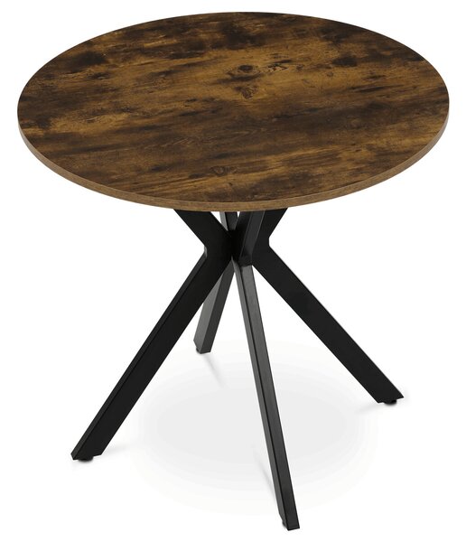 Vikio Kulatý jídelní stůl pr 80 cm dekor old wood AJS167OW