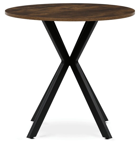 Vikio Kulatý jídelní stůl pr 80 cm dekor old wood AJS167OW