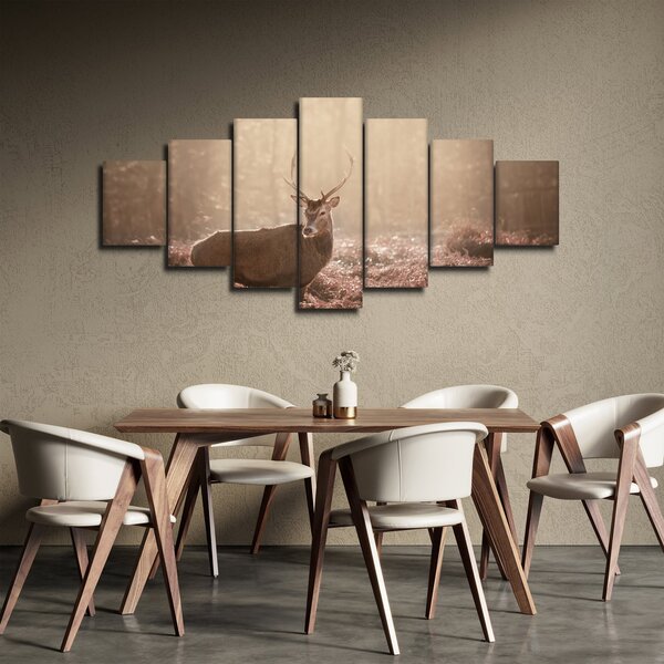 Obraz - Jelen v lese (210x100 cm)
