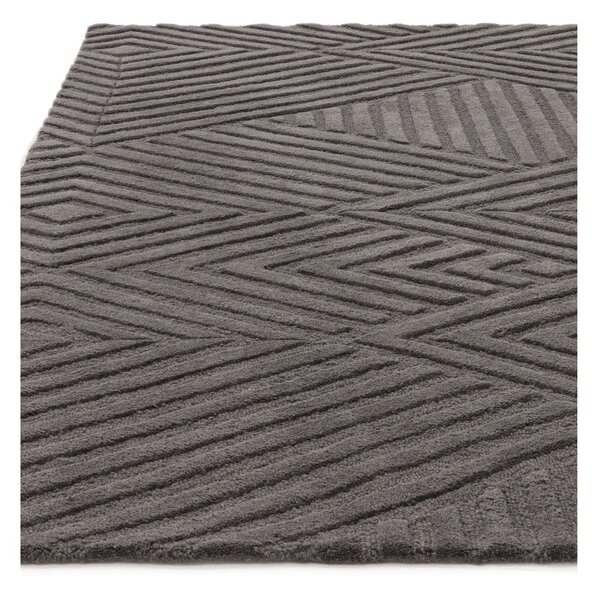 Antracitový vlněný koberec 160x230 cm Hague – Asiatic Carpets