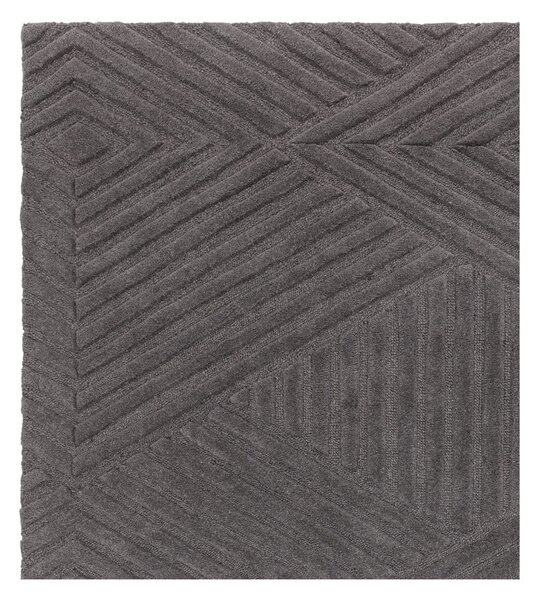 Antracitový vlněný koberec 160x230 cm Hague – Asiatic Carpets