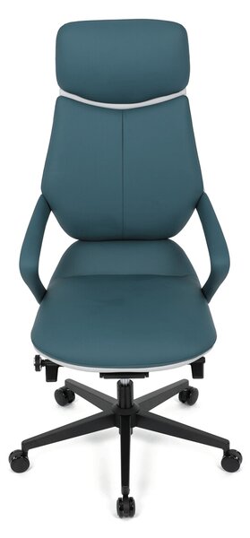Vikio Kancelářské křeslo houpací mechanismus modrá ekokůže AKZ214Z