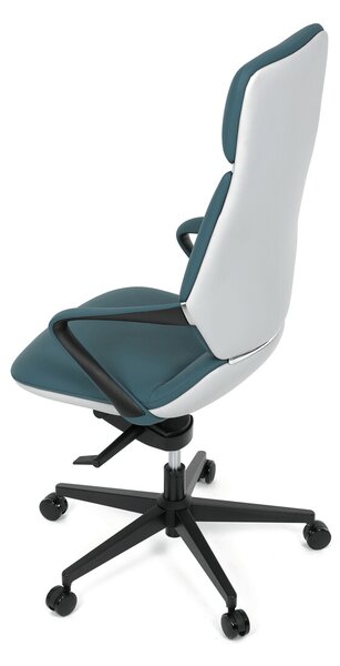 Vikio Kancelářské křeslo houpací mechanismus modrá ekokůže AKZ214Z