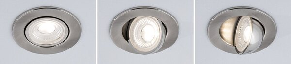 PAULMANN LED vestavné svítidlo Zina IP65 5W / 8W 230V stmívatelné 2700 - 4000K kov kartáčovaný