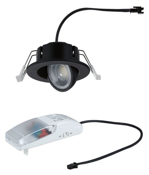 PAULMANN LED vestavné svítidlo Zina IP65 5W / 8W 230V stmívatelné 2700 - 4000K černá mat