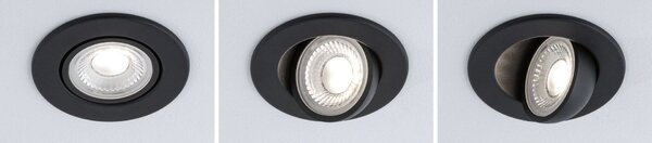 PAULMANN LED vestavné svítidlo Zina IP65 5W / 8W 230V stmívatelné 2700 - 4000K černá mat