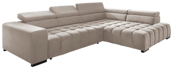 ROHOVÁ SEDAČKA, textil, béžová Livetastic - Sedací soupravy, Online Only