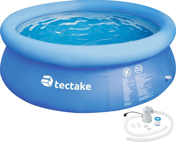 Tectake 402898 bazén kruhový s filtračním čerpadlem ø 300 x 76 cm - modrá