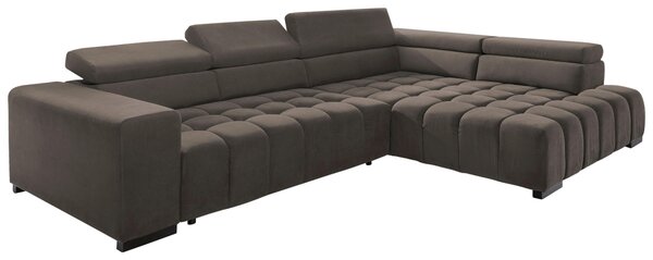ROHOVÁ SEDAČKA, textil, hnědá Livetastic - Sedací soupravy, Online Only