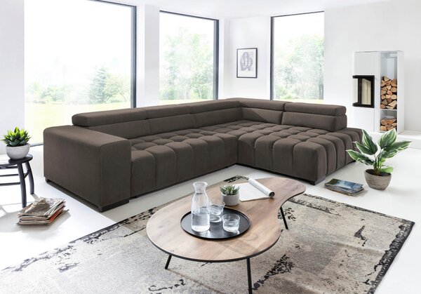 ROHOVÁ SEDAČKA, textil, hnědá Livetastic - Sedací soupravy, Online Only