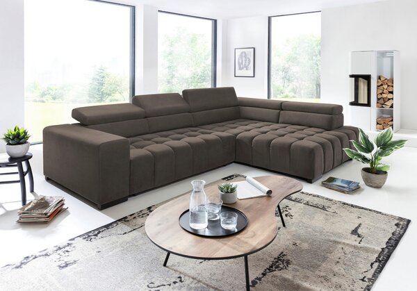 ROHOVÁ SEDAČKA, textil, hnědá Livetastic - Sedací soupravy, Online Only