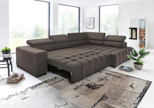 ROHOVÁ SEDAČKA, textil, hnědá Livetastic - Sedací soupravy, Online Only