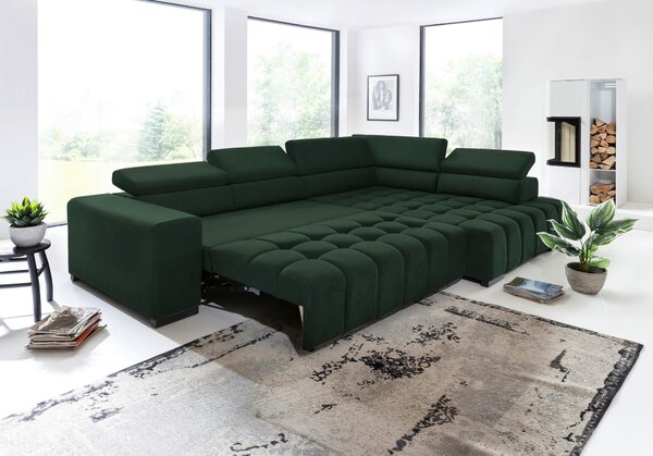 ROHOVÁ SEDAČKA, textil, zelená Livetastic - Sedací soupravy, Online Only