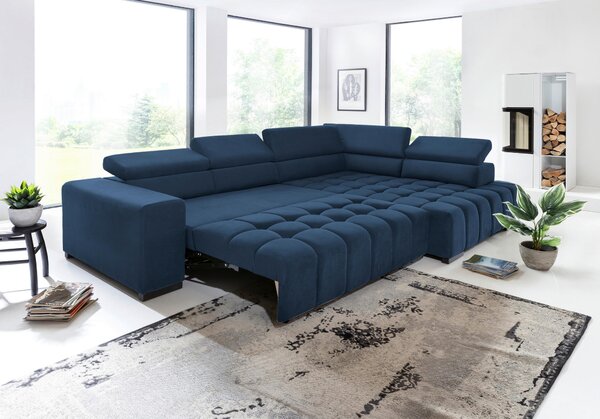 ROHOVÁ SEDAČKA, textil, modrá Livetastic - Sedací soupravy, Online Only