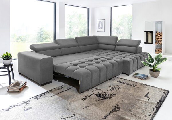 ROHOVÁ SEDAČKA, textil, šedá Livetastic - Sedací soupravy, Online Only