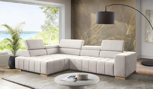 ROHOVÁ SEDAČKA, textil, krémová Livetastic - Sedací soupravy, Online Only