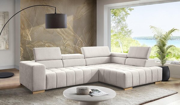 ROHOVÁ SEDAČKA, textil, krémová Livetastic - Sedací soupravy, Online Only