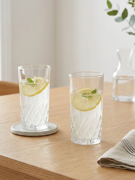 Sinsay - Sklenice s reliéfním vzorem 2 pack - clear