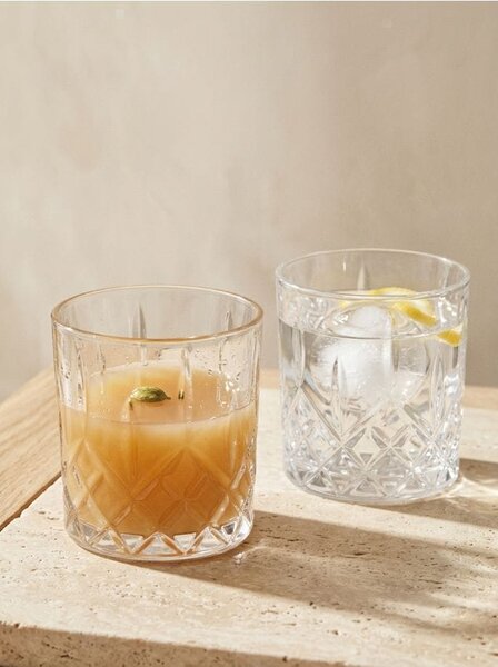 Sinsay - Sklenice s reliéfním vzorem 2 pack - clear