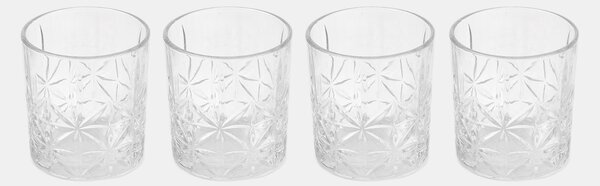 Sinsay - Sklenice s reliéfním vzorem 4 pack - clear